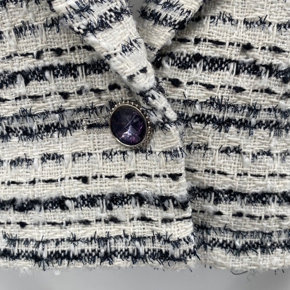 Bagatelle NWT Black And White Tweed Cropped Jacket Blazer Size XL - Picture 7 of 13